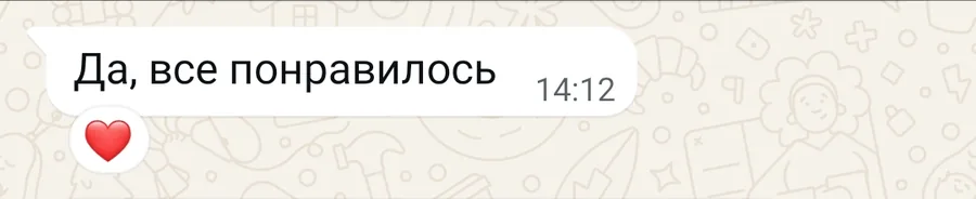 Скриншот отзыва клиента, 8 декабря 2025: Да, всё понравилось.